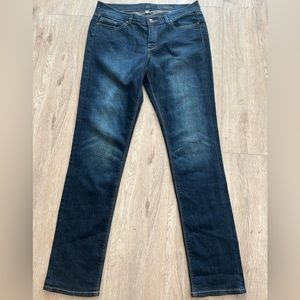 NY & CO, New York and Company Stretch Skinny Blue Indigo Jeans, 8